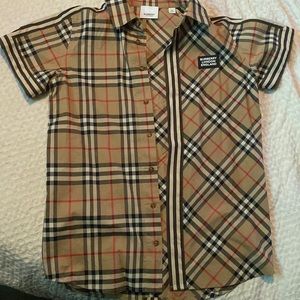 Boys Burberry button up